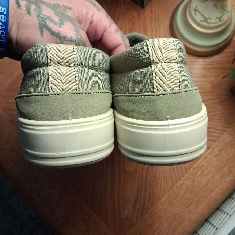 Dearforms Womens Green Canvas Slip On Flats Loafer Size 10 US 8 UK 10 AU Comfort - Picture 12 of 14